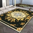thumbnail image 1 of European Living Room Carpet Large Size Golden Non Slip Rug Luxury ration Rugs Washable Lounge Floor, 1 of 5