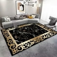 thumbnail image 1 of European Living Room ration Carpets Gold Black Frame Marble Rugs Luxury Bedroom Study r Rug Large Ar, 1 of 5