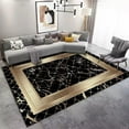 thumbnail image 1 of European Living Room ration Carpets Gold Black Frame Marble Rugs Luxury Bedroom Study r Rug Large Ar, 1 of 5
