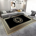 thumbnail image 1 of European Living Room ration Carpets Gold Black Frame Marble Rugs Luxury Bedroom Study r Rug Large Ar, 1 of 5