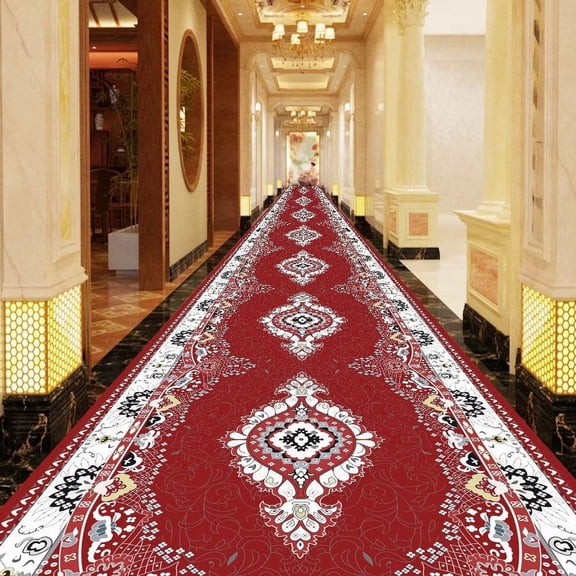 European Luxury Long Corridor Carpet Passageway Aisle ration Hallway Floor Mat Hotel Stairway Stairs Home r Non-slip Mat