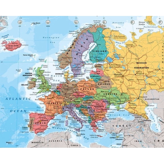 European Map 2014 Poster (16 x 20)