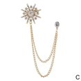 thumbnail image 1 of European Men's Brooch Chain Tassel Cluster Trendy Broche Suit For Men Hot B5F6, 1 of 1
