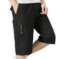 thumbnail image 1 of European Men's Solid Color Casual Loose Workwear Shorts Drawstring Waist, Pockets, Polyester, for Sports & Daily, Multiple Sizes, 1 of 4