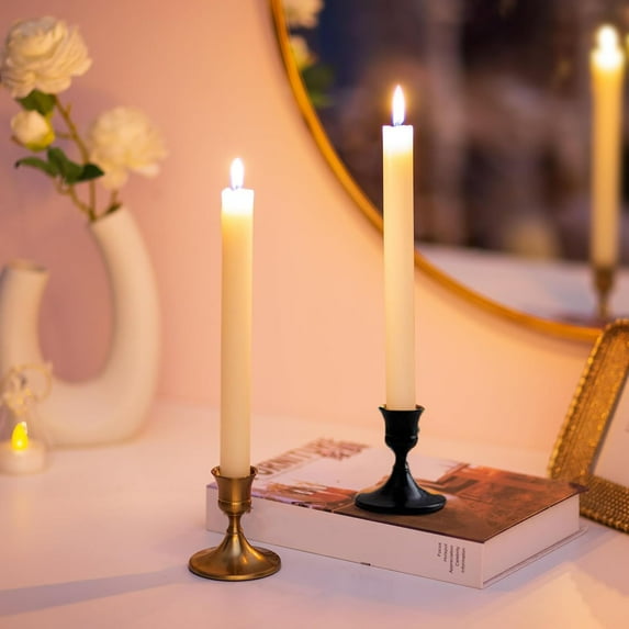 European Metal Candlestick Holder | Electroplated Romantic Wedding Centerpiece | Elegant Candle Holder for Restaurant, Hotel, Home Decor | Single Piece | European Style