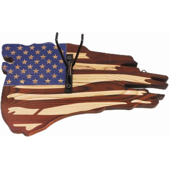 European Mount Skull Hanger, USA Flag Decor Hooker Pedestal, Deer Antler Mounting Kit, Perfect Prey Display Rack for Hanging and Mounting Taxidermy Deer Antlers and Other Skulls, DH001