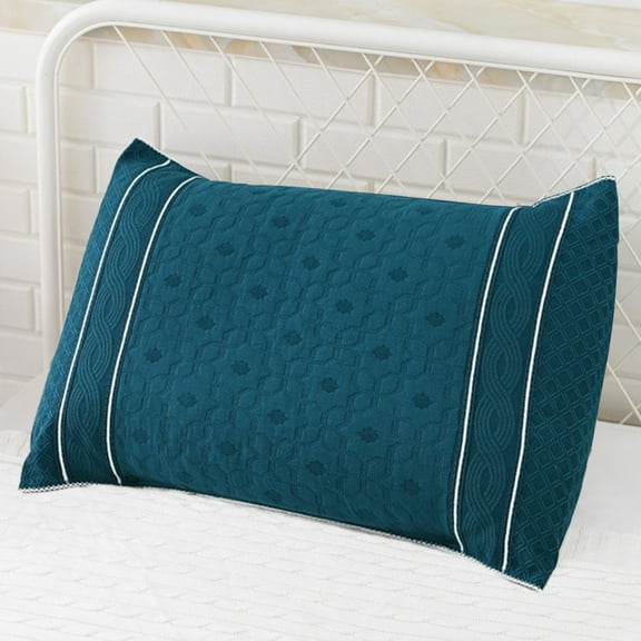 European Pillow Cover, Jacquard Anti-Slip Pillowcase, 52x71cm Decorative Cushion Sham, Soft Cotton Pillow Protector, Floral Pattern, Luxury Bedroom & Sofa Decor