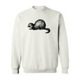thumbnail image 1 of European Polecat Sketch Sweatshirt Women -Image by Shutterstock, Female Large, 1 of 4