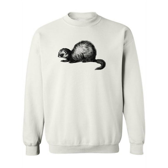 European Polecat Sketch Sweatshirt Women -Image by Shutterstock, Female Large