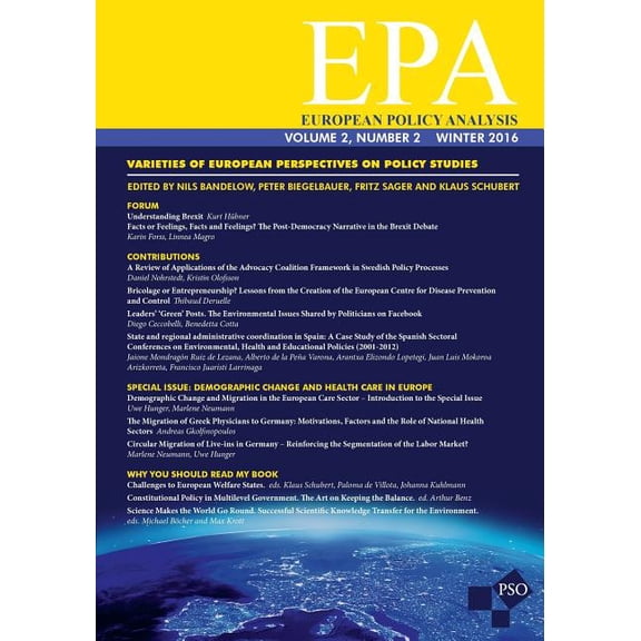 European Policy Analysis 2.2, Fall 2016 (Paperback)
