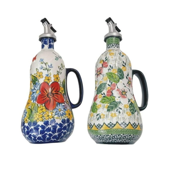 European * Polish underglaze painted ceramic tableware set XUH