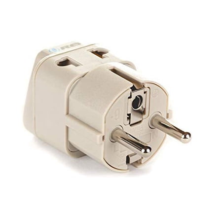 Orei European Power Adapter Plug By Orei, Perfect For Travel To Europe, Germany, France, Spain, Norway, Korea - Universal Socket - Type E/F Outlet - 2 Inputs - Safe Grounded Connection Power_Converte