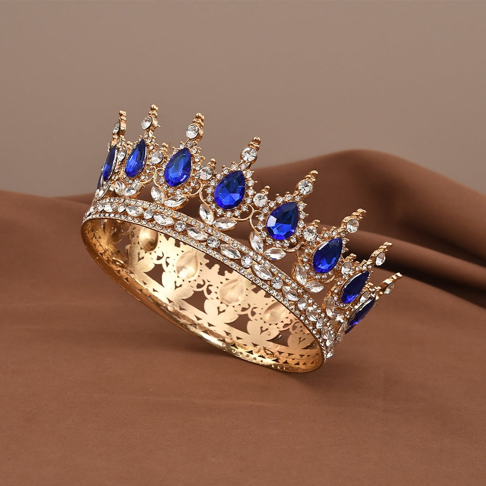 European Princess Queen Tiara Round Baroque Pageant Crowns  display picture 2