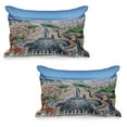 thumbnail image 1 of European Quilted Pillowcover Set of 2, Saint Peter's Square in Rome Italian Mediterranean Europe Citscape Urban Print, Standard Queen Size Pillow Cover for Bedroom, 36" x 20", Multicolor, by Ambesonne, 1 of 1