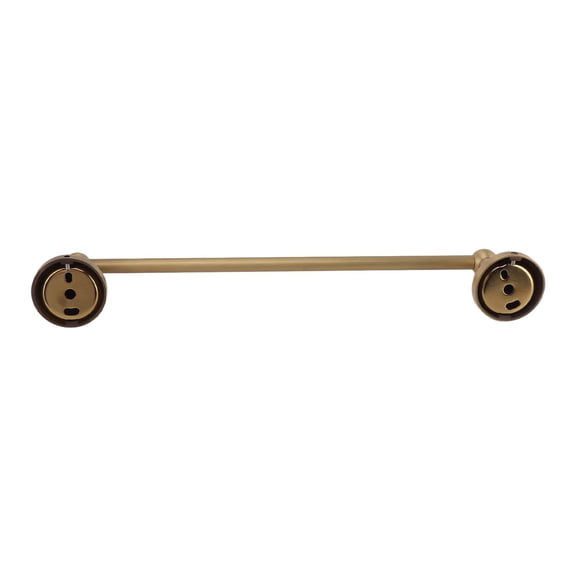 European Retro Copper Single Rod Wall Mount Towel Bar, 15.6 Inch for Bathroom