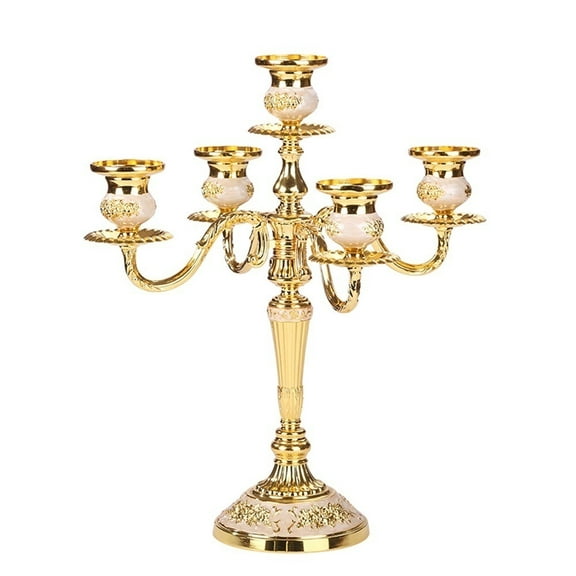 European Retro Five-head Candle Holder Home Wedding Props Decorative Candlestick