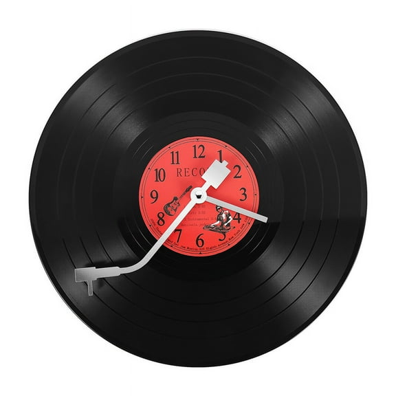 HOT! European Retro Nostalgic Ultra-Quiet Clock Vinyl Record Personality Wall Cafe Bar Decorative