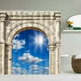 thumbnail image 1 of European Retro Rock Arch Printed 3d Bath Curtains Waterproof Shower Curtains With Bathroom Curtain Washable Cloth or Mat, 1 of 5