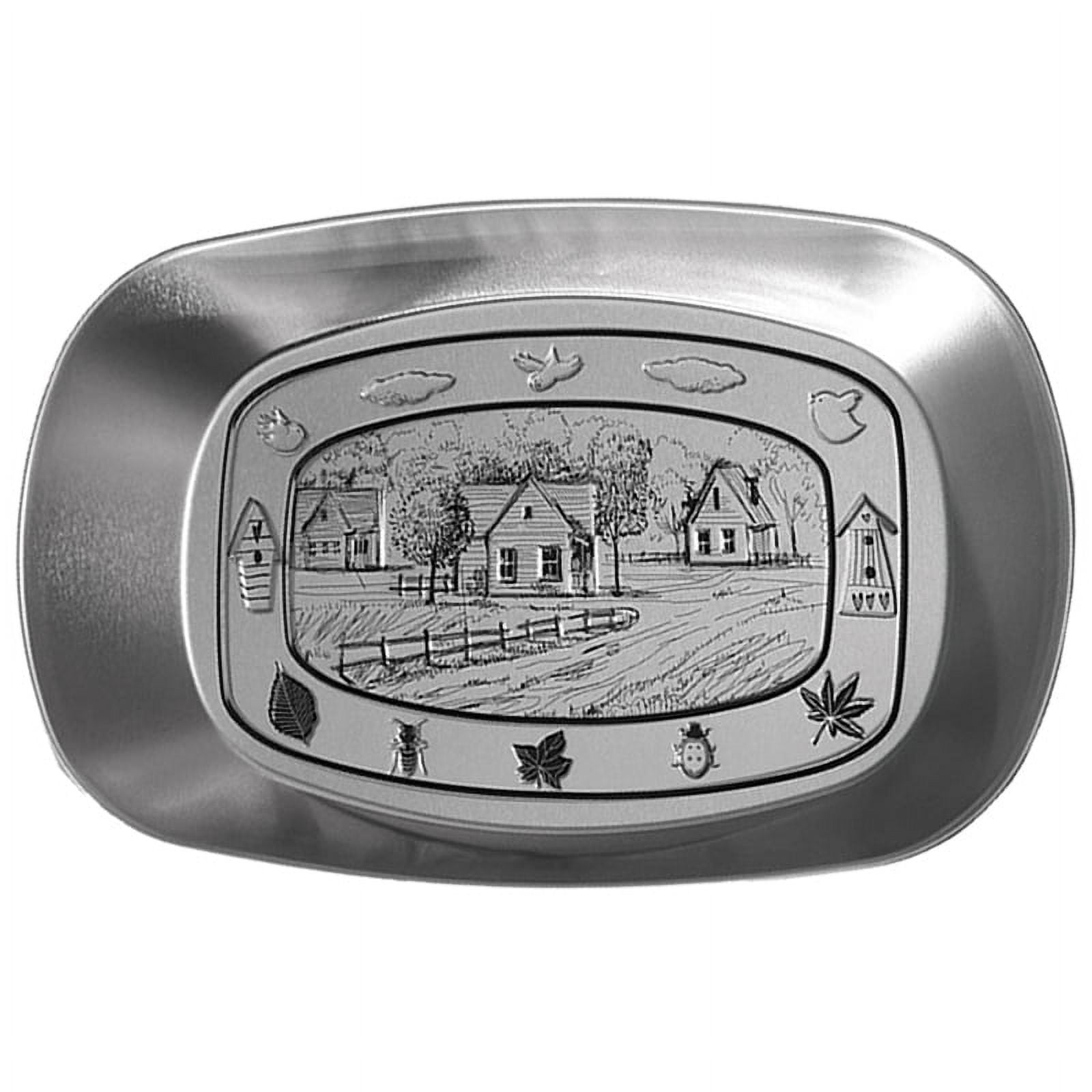 European Retro Tinplate Fruit Plate Boat Shaped Vintage Tinplate Tray