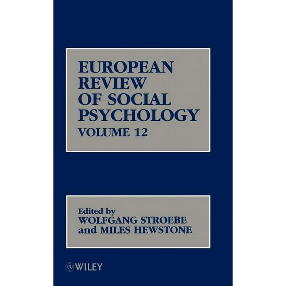 European Review of Social Psychology European Review of Social Psychology, Volume 12, Book 12, (Hardcover)