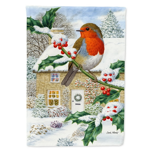European Robin Flag Canvas House Size