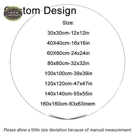 European Round Carpet Anti-Slip Living Room Dresser Mat Computer Desk And Chair Rugs Balcony Hanging Chair Mats for Bedroom