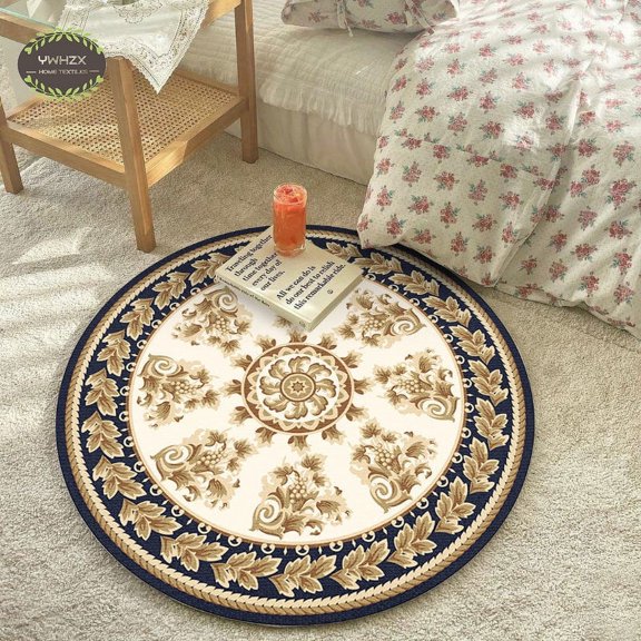European Round Carpet Anti-Slip Living Room Dresser Mat Computer Desk And Chair Rugs Balcony Hanging Chair Mats for Bedroom