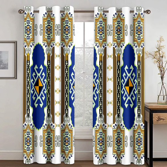 European Saba Telet Ethiopian Eritreanthick Blackout Curtains For Living Room Bedroom Window Decor 2 Pieces