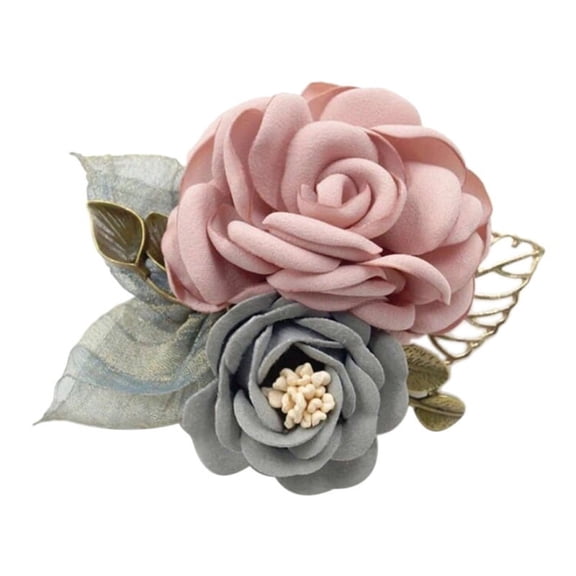 European Shawl Brooch Pin Artificial Flower Corsage Wedding Dress Decoration