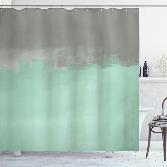 European Shower Curtain, Verona Italy During Summer Sunset Blue Hour Adige River Medieval Historcal, Cloth Fabric Bathroom Decor Set with Hooks,Aqua Coral Green