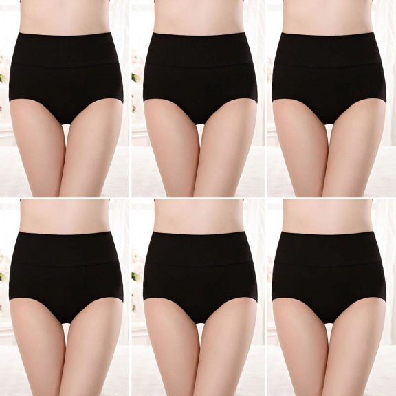 European Size Pure Cotton Women's Underwear High Waist Tummy Control Butt Lifting Underwear Large Size Briefs
