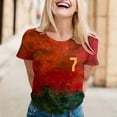 thumbnail image 1 of European Soccer Graphic T Shirt Casual Short Sleeve Tee With Full Print Design For Sports Fans Long Sleeves Long Sleeve Shirt for Women Workout Shirts Loose Long Exercise Shirts Women Short Sleeve Tee, 1 of 3