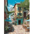 thumbnail image 1 of European Street Cafe Canvas Print Villa Hotel Home Wall Art, 1 of 8