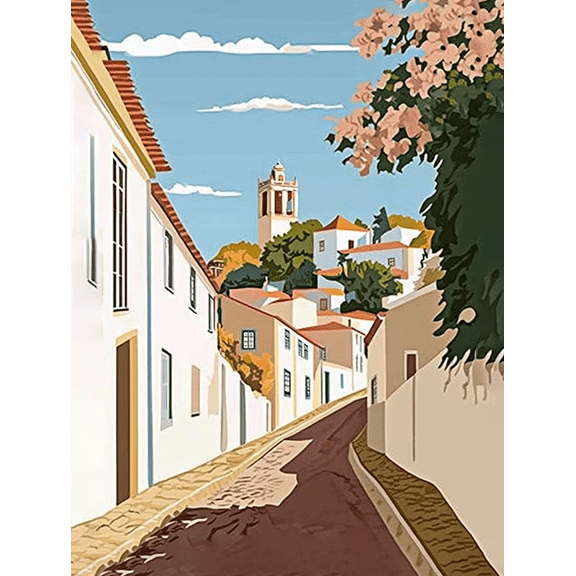 European Street View Decor Painting/Canvas Painting Suitable for Living Room Bedroom Office Dining Room and Hotel Decoration.