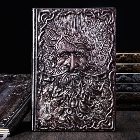 European Style 3D Handmade Tree Person Notebook - Fantasy Gaming Themed Journal For Writing Sketching Collectors Decorative Hardcover Lay Flat Design