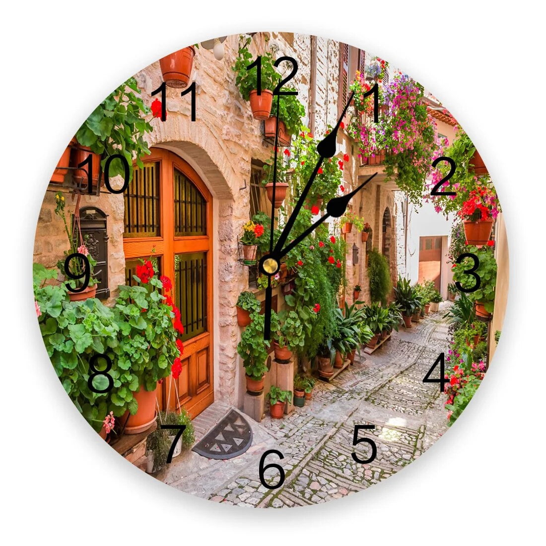 Clock Sencery European Style Alley Street Scenery Wall Clock Home Decor Bedroom ...