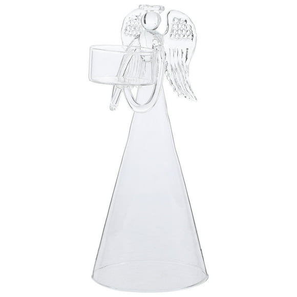 European Style Angel Glass Candlestick Creative Wedding Candleholder Home Candle Stand