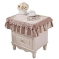 thumbnail image 1 of European Style Bedside Cover Lace Tablecloth Dust Cover, Champagne, 1 of 1