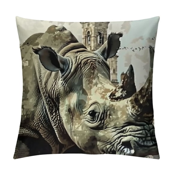 European Style Building French Paris Throw Pillow Lumbar Insert Cushion Cover Home Decoration