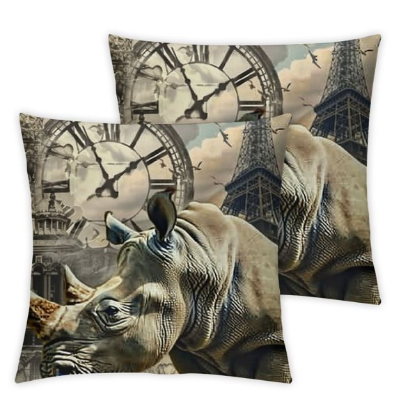 European Style Building French Paris Throw Pillow Sleeping Sofa Cushion Cover