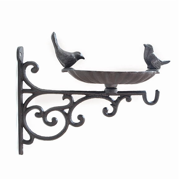 European Style Cast Iron Garden Decor Vintage Metal Bird Feeder with Hooks