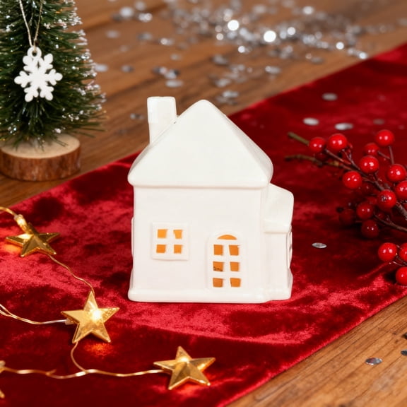 European-Style Ceramic House Led Light Crafts