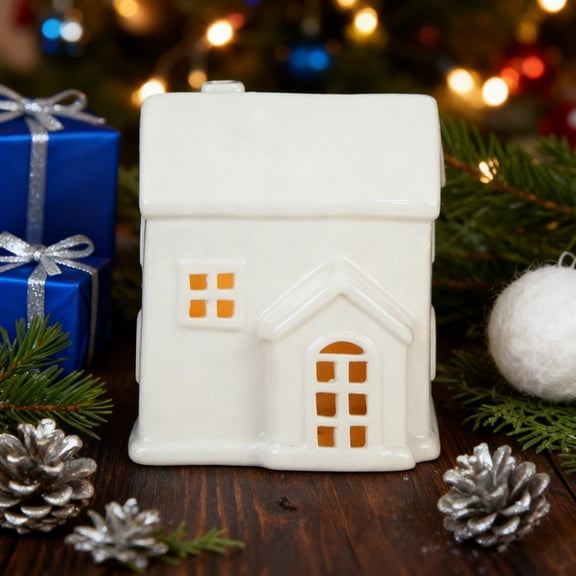 European-Style Ceramic House Led Light Crafts