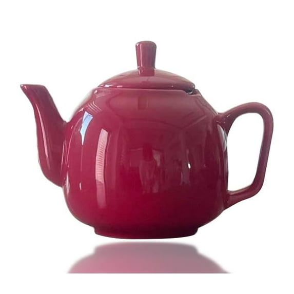 European Style Ceramic Teapot Coffee Pot Water Pot Porcelain Vintage Gift Tea Pot (Classic Red)