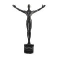 thumbnail image 1 of European Style Climbing Man Wall Art, Resin Sculpture with Bronze Finish for Home Decor, 1 of 6