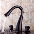 thumbnail image 1 of European-Style Copper Three-Hole Double Handle Bathroom Faucet Hot and Cold Washbasin Basin Split Faucet, 1 of 8