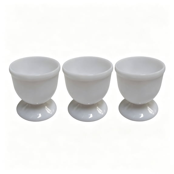 European Style Egg Cup & Egg Tray 3pc - Practical Breakfast Egg Holder for Soft-Boiled Eggs and Display