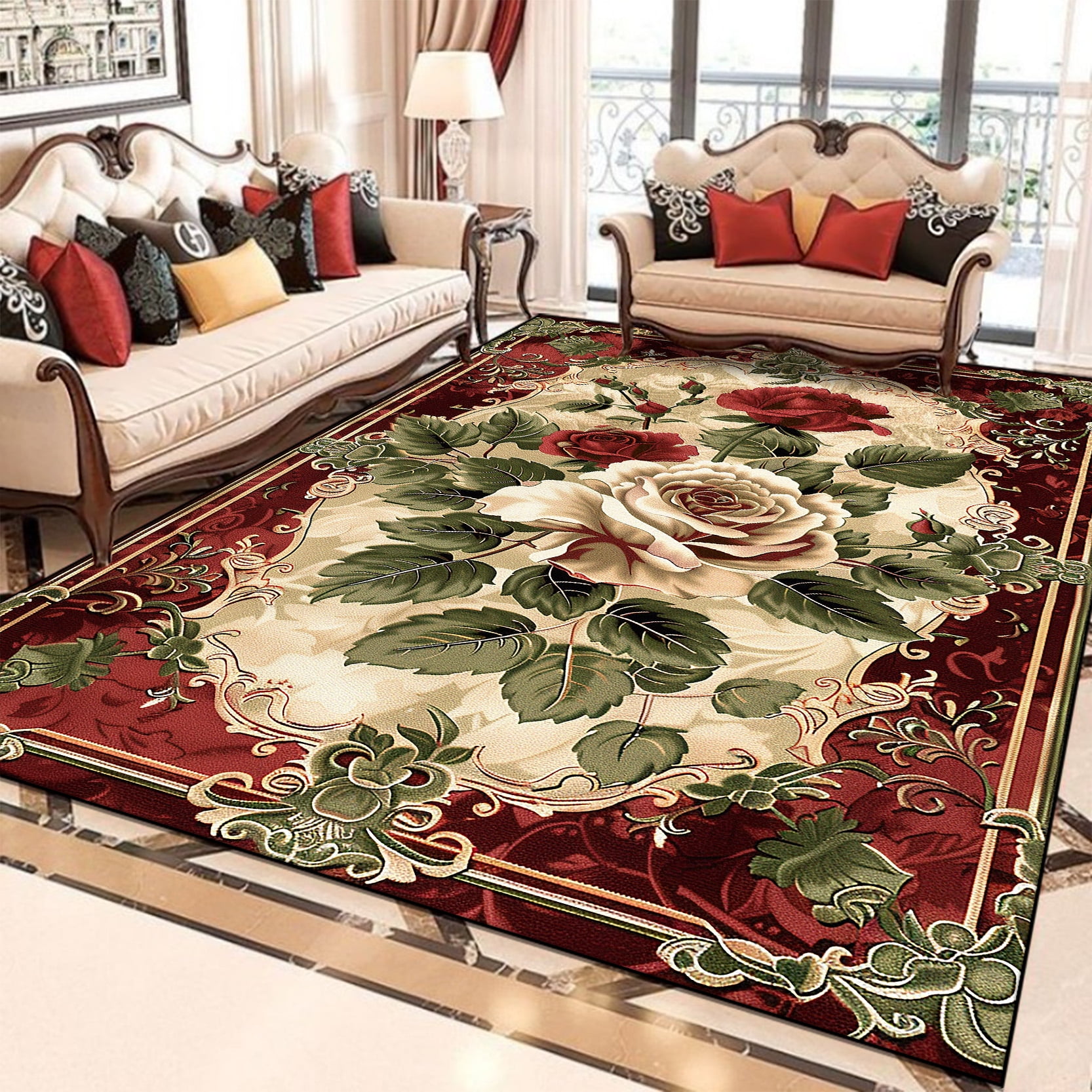 3D Carpet Living Room Carpet Coffee Table Mat Bedroom Carpet Home European Mat Mat Garden Wind