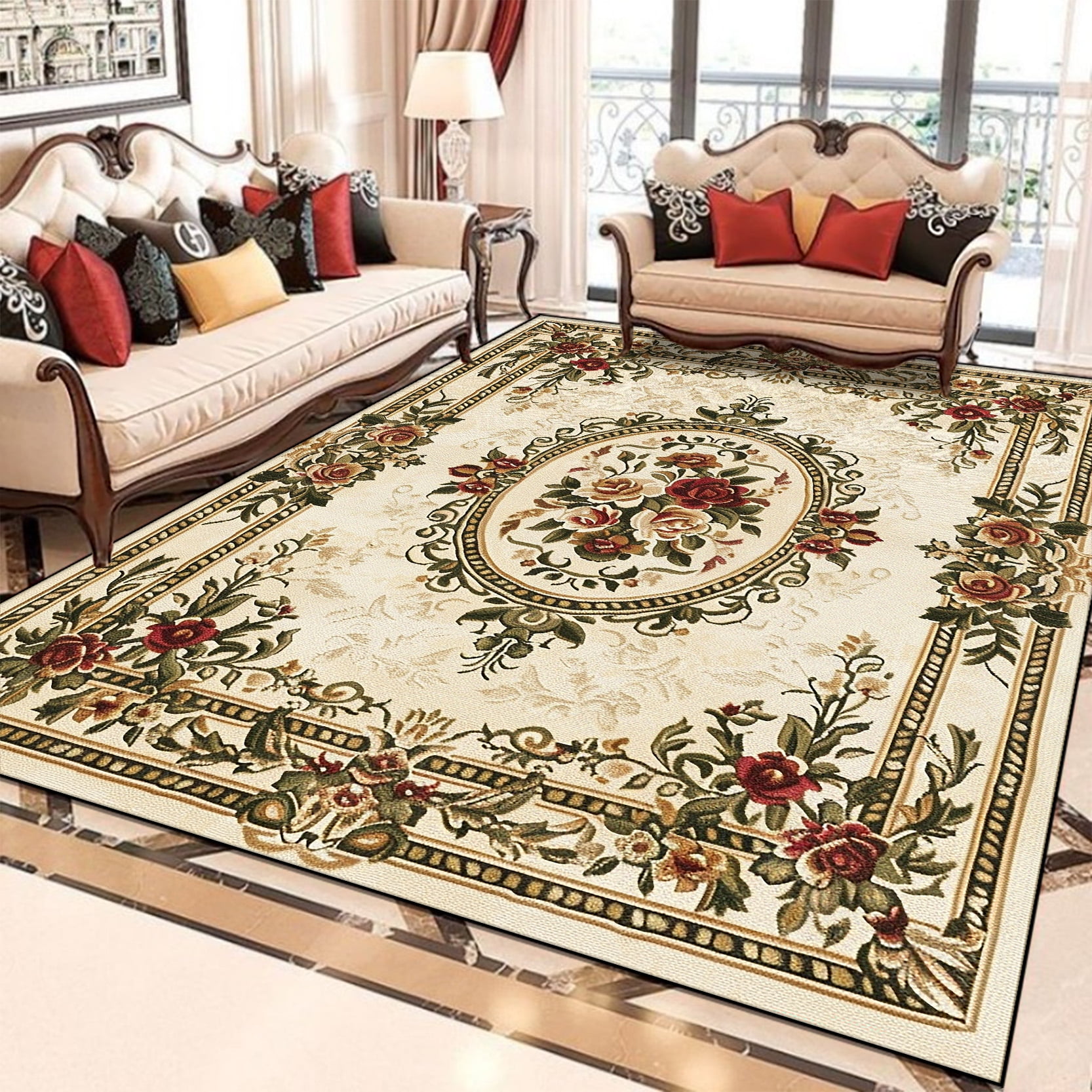 European Style Large Carpet for Living Room Bedroom Study Room Rug Soft Carpet for Home Floor Area