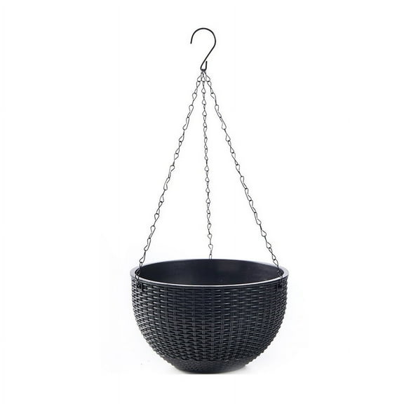 European Style Honeycomb Pattern Imitation Rattan Hanging Hanging Plastic Flower Pot Hanging Pot Indoor Hanging Basket